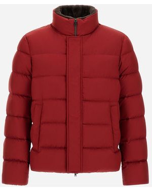 Herno Bomberjacke Aus Arendelle Und Faux Fur - Rot