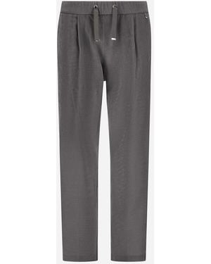 Herno Resort Trousers In Bright Corduroy - Grey