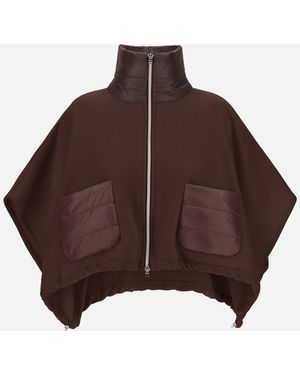 Herno Resort Short Poncho - Brown