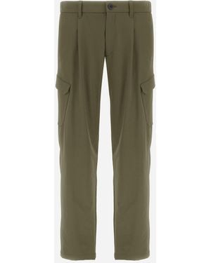 Herno Light Comfort Stretch Woven Cargo Pants - Green