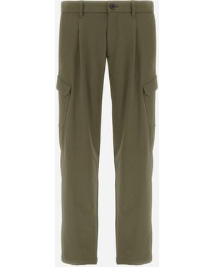 Herno Light Comfort Stretch Woven Cargo Pants - Green