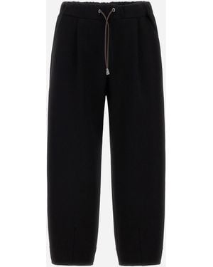 Herno Full Milano Jersey Jogging Pants - Black
