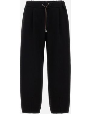 Herno Full Milano Jersey Jogging Trousers - Black
