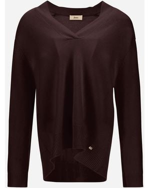 Herno Cashmere Stocking-Stitch Jumper - Purple