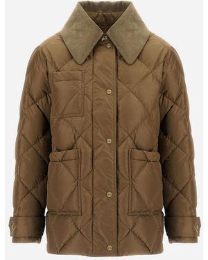 Herno Nylon Chamonix Short Parka - Brown