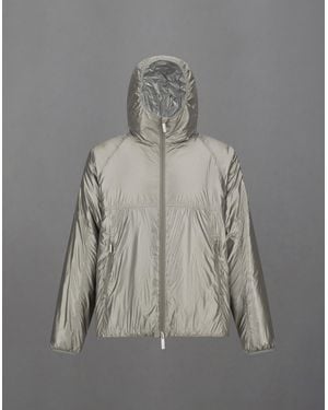 Herno Laminar Metallic Shield Hooded Jacket - Gray