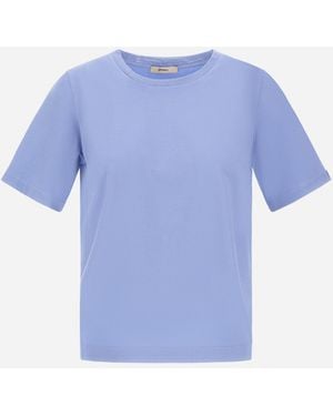 Herno Superfine Cotton Stretch T-Shirt - Blue