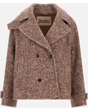 Herno Caban Aus Einer Baby-Alpaka-Woll-Mischung - Braun
