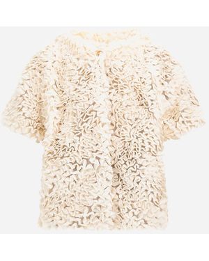 Herno Chaqueta De Fru Fru Georgette - White