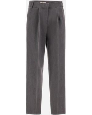 Herno Fluid Twill Trousers - Grey