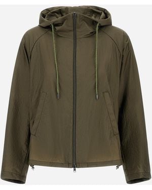 Herno Shiny Tech Crinkle Jacket<Br - Green