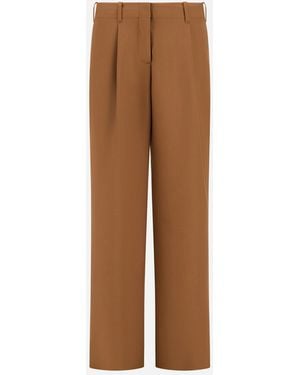 Herno Flannel Touch Trousers - Brown