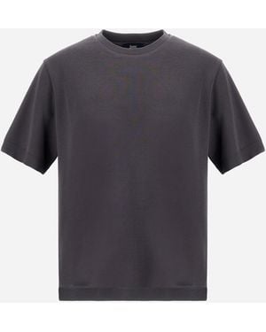 Herno Jersey Knit Effect T-Shirt - Blue