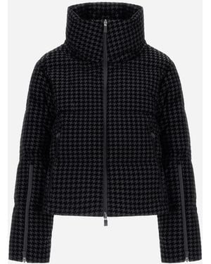 Herno Capa De Tech Pied De Poule Y 2 Layer Windstopper - Black