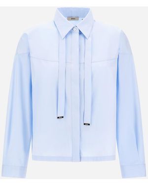 Herno Cotton Poplin Shirt - Blue