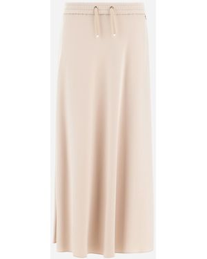 Herno Skirt In Matt Crepe Satin - White