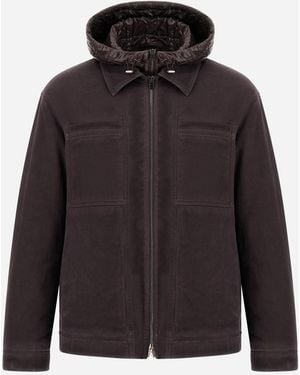 Herno Denim-Effect Gabardine And Nylon Ultralight Jacket - Brown