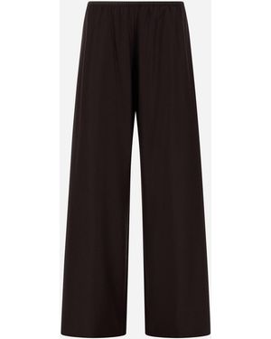 Herno Wool And Silk Trousers - Black