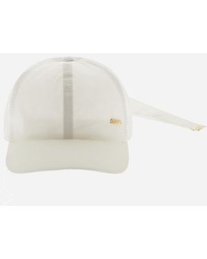 Herno Baseballkappe Aus New Techno Taft - Weiß