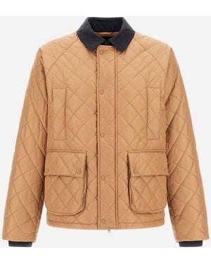 Herno Nylon Chamonix And Waxed Tech Cotton Jacket - Natural