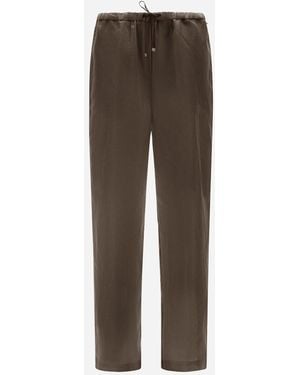 Herno Resort New Linen Trousers - Brown