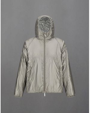 Herno Laminar Metallic Shield Hooded Jacket - Grey