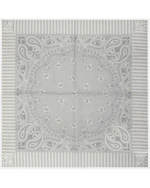 Herno Tuch Aus Paisley Print Cotton - Grau