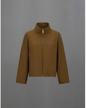 Herno Laminar Jacket With High Collar - Green