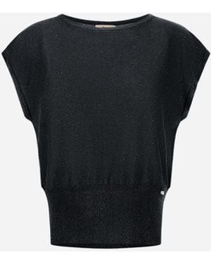 Herno Pullover Aus Bright Sequins Viscose - Schwarz