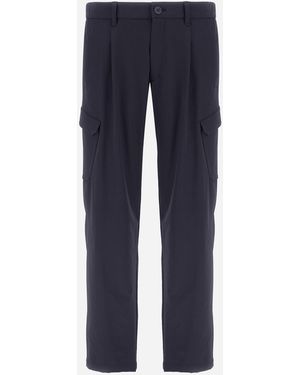 Herno Light Comfort Stretch Woven Cargo Pants - Blue