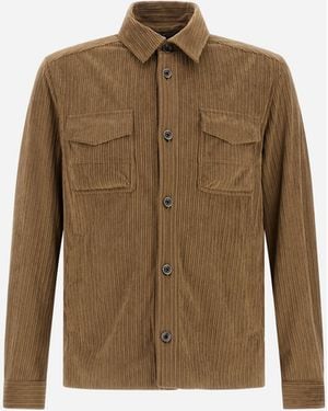 Herno Hemdjacke Aus Cord - Natur