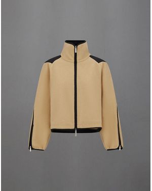 Herno Laminar Polar Fleece And Extra Light Stretch Padded Sweatshirt - Natural