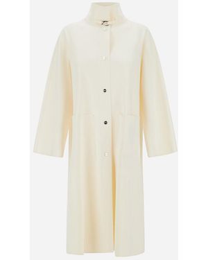 Herno Long Jacket In First Act Pef - White