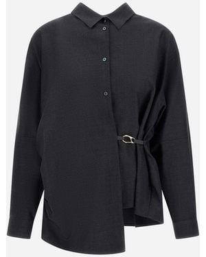 Herno Stretch Wool Gabardine Shirt - Blue