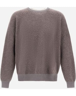 Herno Pullover Aus Boucle Aus Kaschmir Und Wolle - Grau