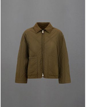 Herno Laminar Jacket In Transitional Quilted Garment Dyed - Green