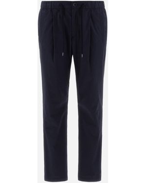 Herno Light Cotton Stretch Pants - Blue