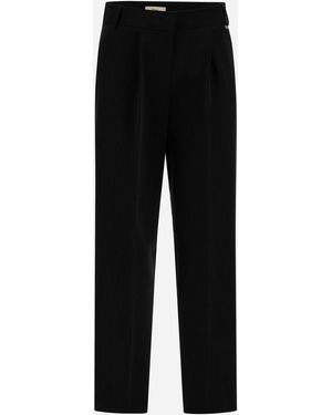 Herno Fluid Twill Trousers - Black