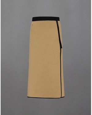 Herno Laminar Polar Fleece And Extra Light Stretch Padded Skirt - Natural