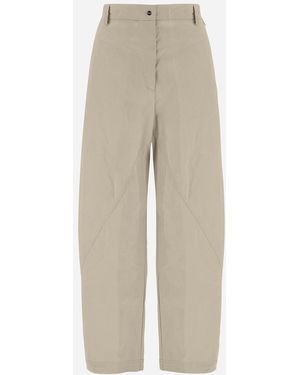 Herno Waxed Tech Cotton Trousers - Natural