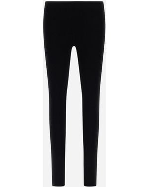 Herno Ribbed Wool Leggings - Black