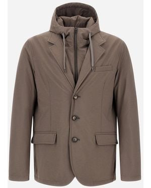 Herno Resort Stretch Comfort Nylon Blazer - Brown