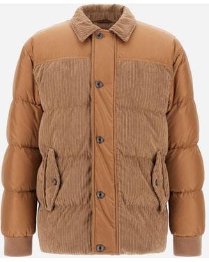 Herno Jacke Aus Cord Und Nylon Chamonix - Braun