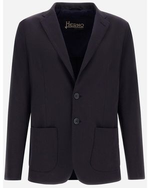 Herno Seer-Crease Blazer - Blue