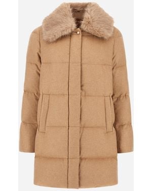 Herno A-Form-Jacke Aus Kaschmir Und Seide - Natur