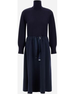 Herno Light Wool G.14 Dress - Blue