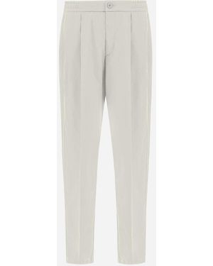 Herno Cotton Feel Trousers - White