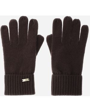 Herno Handschuhe Aus Kaschmir Im Glattstrick - Schwarz