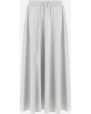 Herno Resort Skirt In Stretch Micromodal - White