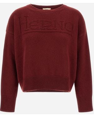 Herno Pullover Aus 100 Wool - Rot